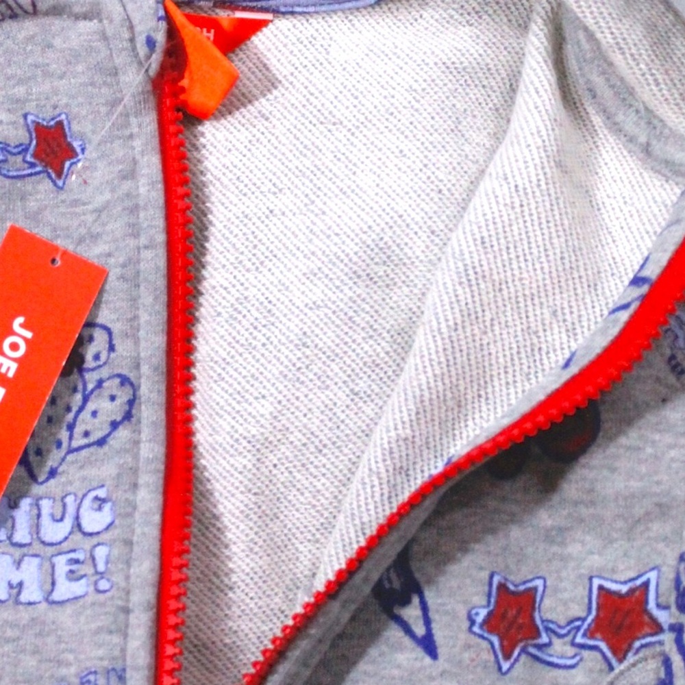 NWT Joe Fresh Toddler Gray & Purple Graphic Hoodie - Picture 5 of 11